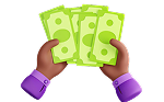 Money in hands